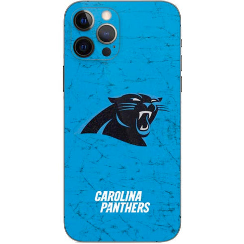 NFL Carolina Panthers Distressed Alternate iPhone 12 Pro Skin